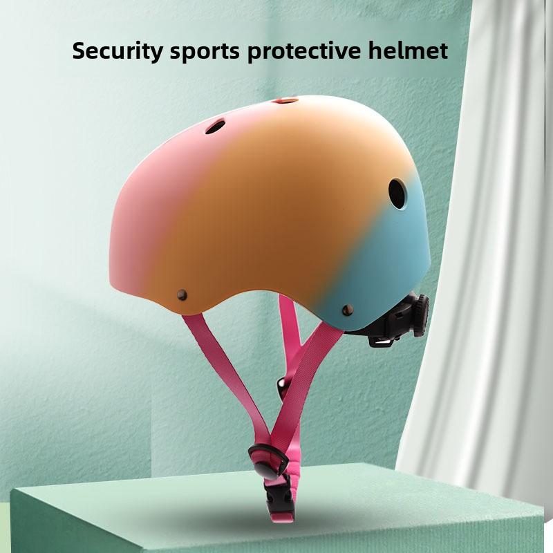Capacete de Segurança Huagui Ajustável Unissex Durável Fechamento por Botão Adultos Crianças Esportes Radicais Profissionais Skateboarding USB 11