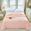 2025 New Knitted Cotton Double-layer Yarn Summer Quilt Cool Cloud Cotton Summer Cool Quilt Solid Color Thin Machine Washable