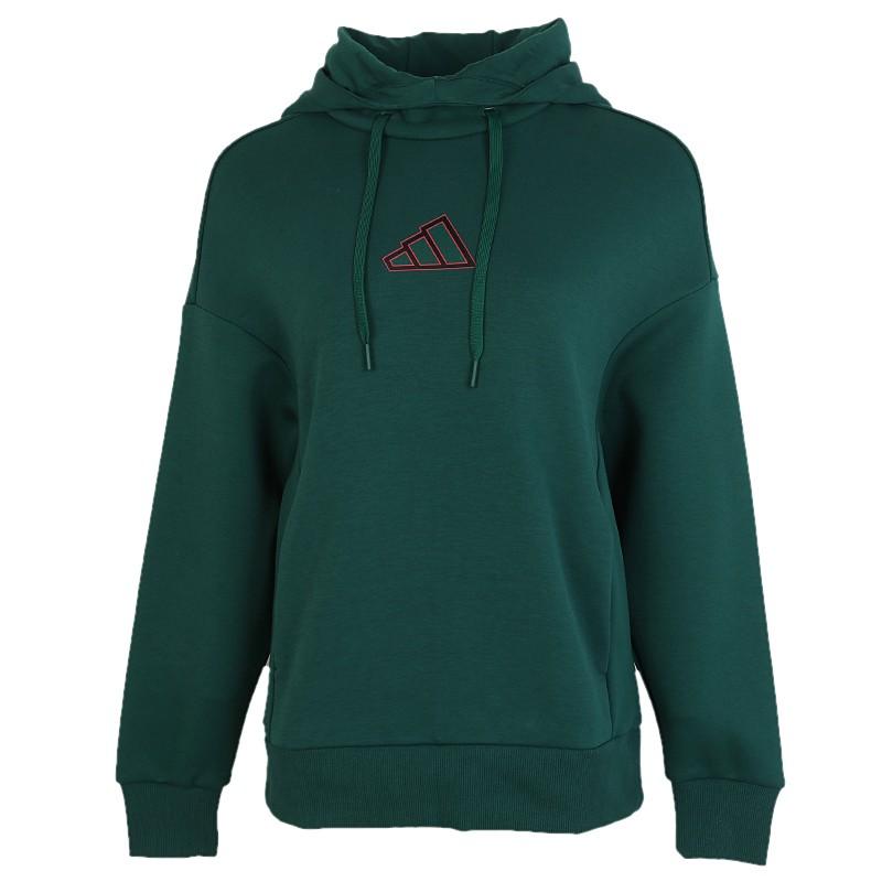 

Adidas Logo Print Loose Fit Hoodie Women hoodies Green GM1414 S
