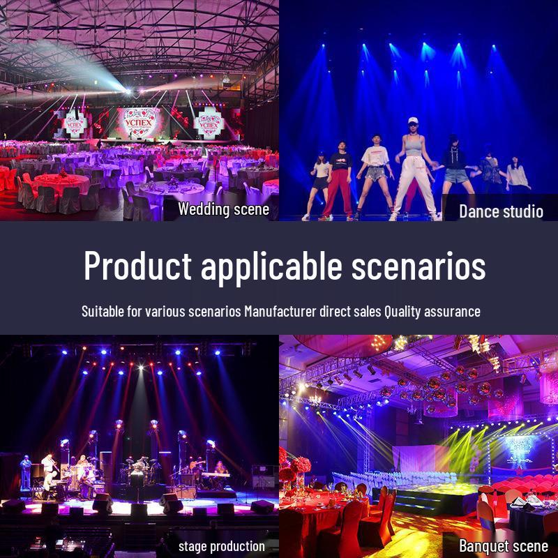 54-Piece 3W Full Color LED Stage Lights for Weddings and Events