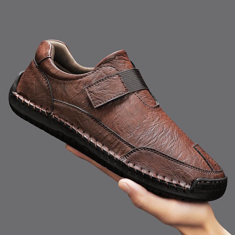 Men's Plus Size Simple and Fashionable Low Cut Casual Sports Shoes Handmade Outdoor Casual Leather Shoes