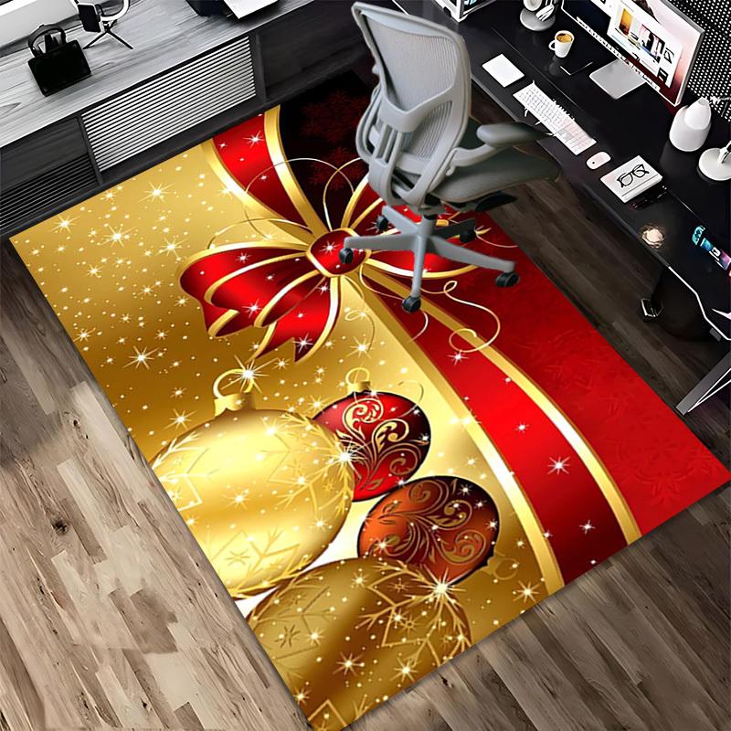 Christmas ornaments Crystal Velvet chair mat Area Rug - Non-Slip, Floor Mat, Office Desk Chair Rugs, Bedroom Decor.Christmas Gift-1106130