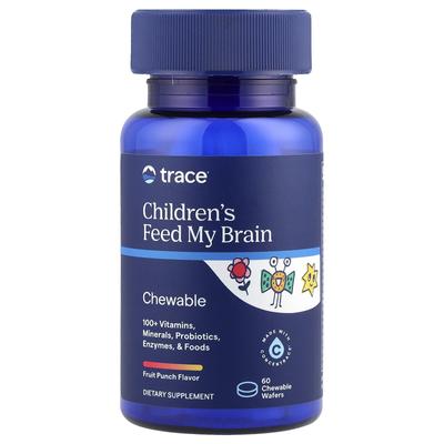 Trace, Children's, Brain Supplement, Fruit Punch Flavor, 60 Chewable Wafers