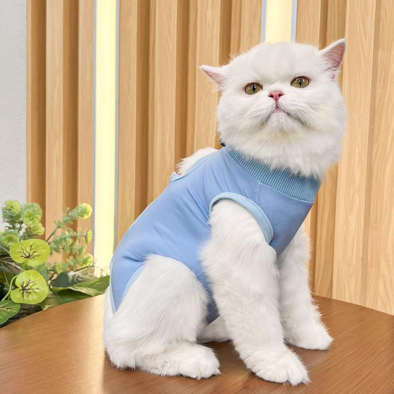 D5 Dog Cat Vest  Pet Shirt Cats Surgery Recovery Suit Small Medium Soft Pajama After Surgery Wear Recovery Clothes Anti Licking