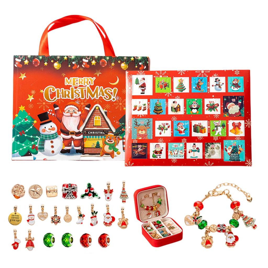 The 24-grid Calendar Arrival Series Of Bracelet Accessories Christmas Surprise Blind-box