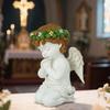 Anioł Statua Ogrodowa Modlący Żywica Klęczący Anioł Ogrodowy Dekoracja Domu Do Kuchni Wielkanoc Sypialni Biur Imprezy Salon Jadalnia Biurko