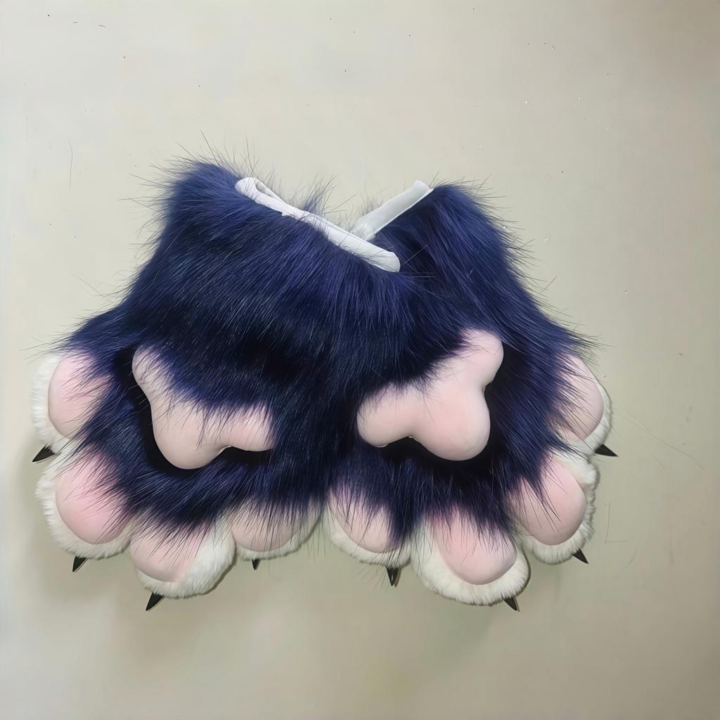 Γάντια Fursuit Γούνινα Γάντια Με Σφυρίχτρες Μαλακή Βελούδινη Αξεσουάρ Fursuit Παιδικό Cosplay Γάντια Ζώων Αξεσουάρ Πάρτι