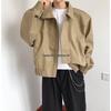 Men's High-End Vintage Bomber Jacket: Light Luxury Padded Shoulder Baseball Style for Spring & Autumn