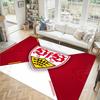 VfB Stuttgart Design Crystal Velvet Carpet Cozy Non?Slip Printed Rug For Bedroom Living Room Entrance