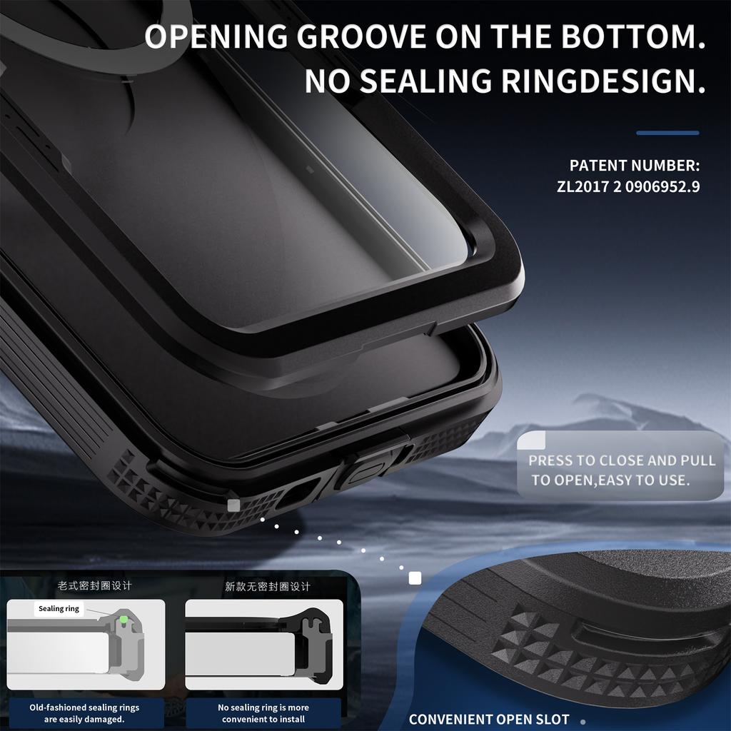 REDPEPPER For Samsung Galaxy S25+ IP68 Waterproof Magnetic Case Clear Phone Cover