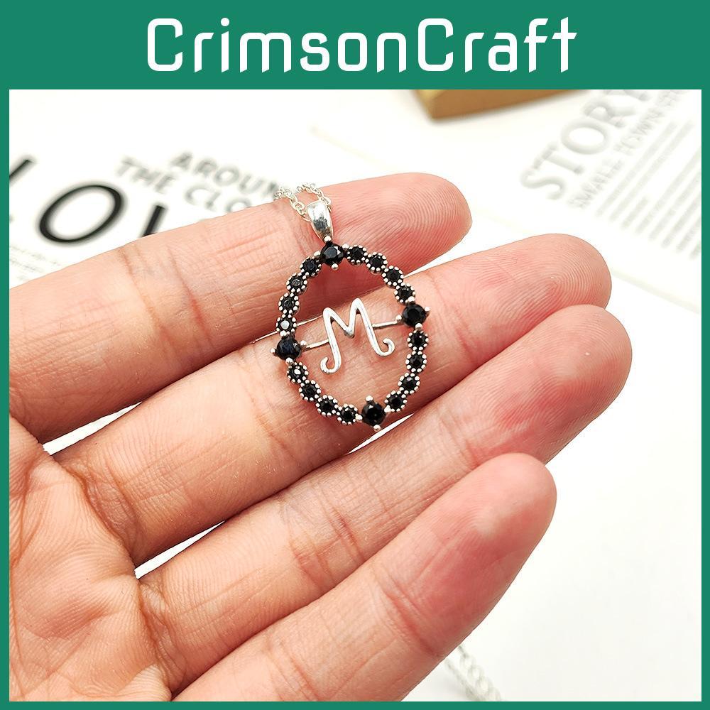 Family Addams The Letter M Necklace Jewelry Halloween Pendant Gifts