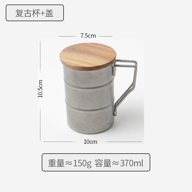 Stainless Steel Outdoor Camping Mug Portable Foldable Handle Retro Beer Cups Coffee Water Cup Picnic Travel Drinkware Tumbler