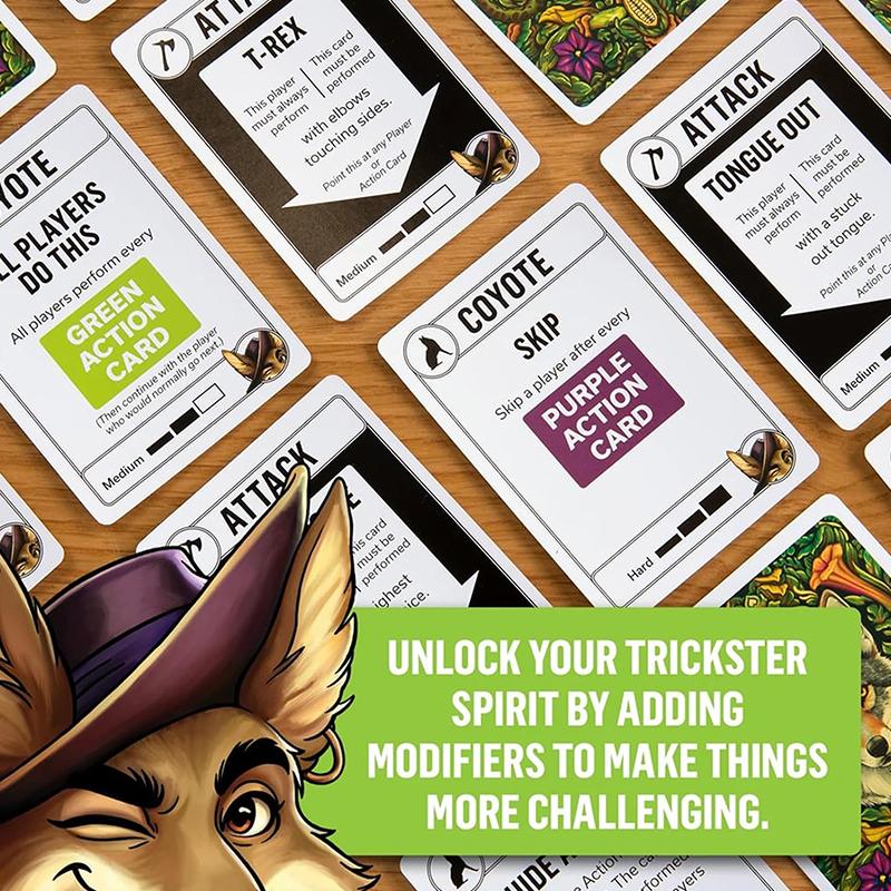 Coyote Game, Coyote Party Card Game, Meet The Action-Packed Card Game Full Of High Fives And Havoc, Funny Action Card Games