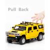 1/24 HUMMER H2 Alloy Car Model Diecast Metal Toy Off-road Vehicles Model Sound and Light Simulation Collection Children Toy Gift
