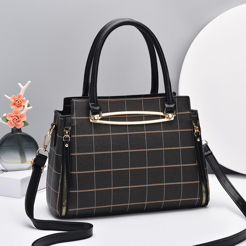 Fashionable Women's Bag Plaid Tote Bag Handbag Versatile Shoulder Bag Crossbody Bag Trendy