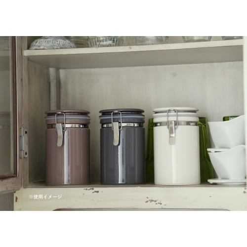 ZERO JAPAN Coffee Canister 200, Steel Gray, 800cc, CO-200 SGY, Storage Container, Made in Japan, Mino Ware
