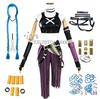 In Stock Asian Size LOL Jinx Cosplay Costume Anime LOL Arcane Jinx Cosplay Outfit  Halloween Suit Costume Jinx  Wigs Shoes
