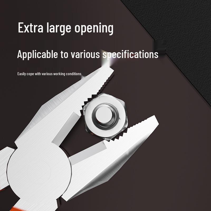 Versatile Pliers Set: 8” Tiger Pliers, Wire Cutters, 6” Needle-Nose Pliers, Household & Diagonal Cutting Pliers, Electrician's Pliers