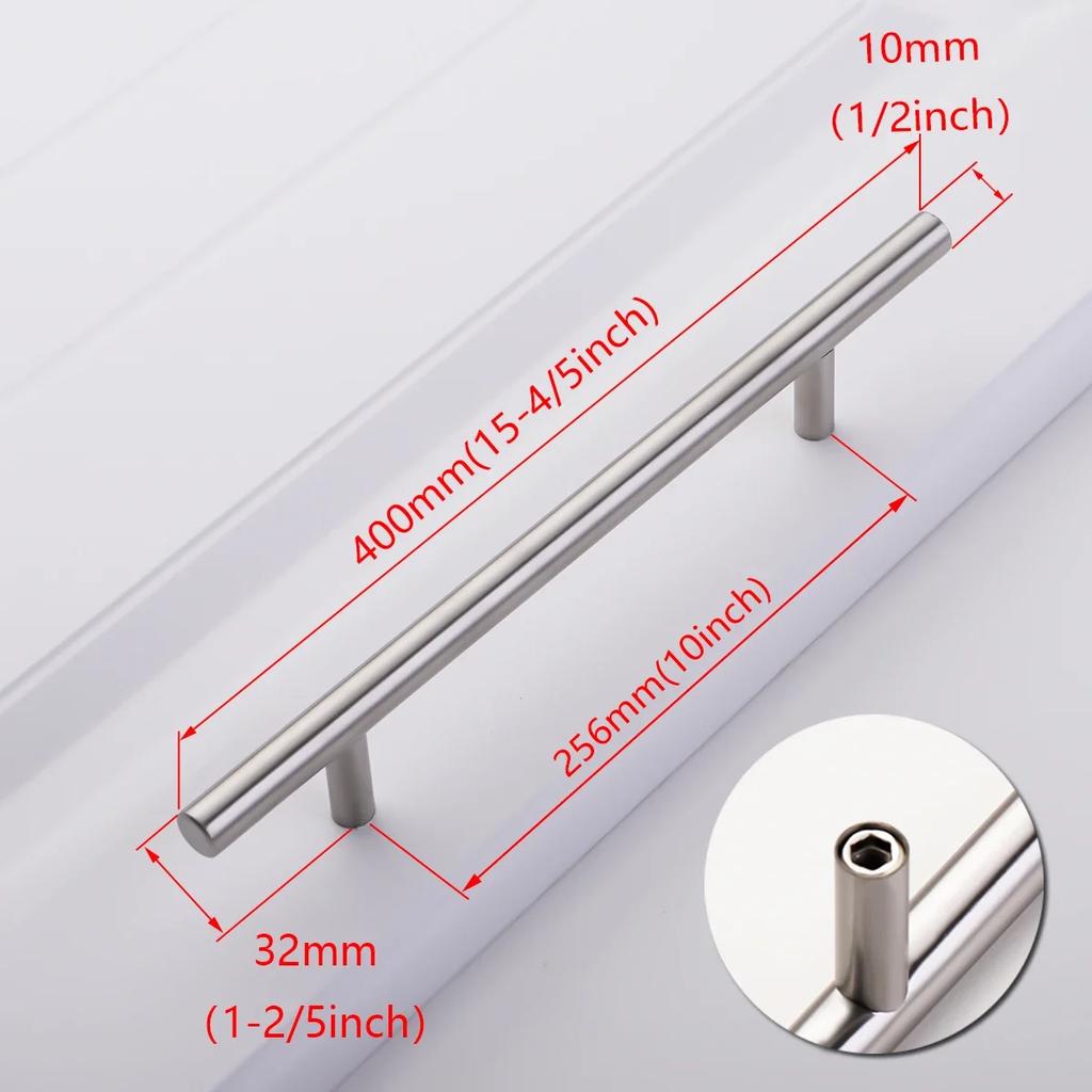 Black Golden Silver Handle Stainless Steel Kitchen Cabinet Door Knob Furniture Drawer Pull  Hardware Pulls  T Bar Handle
