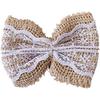 30 Pcs Burlap Bowknot for DIY Craft, Sewing, Gift, Wedding Decoration Ornament (White)