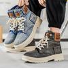 Autumn and winter new denim Martin boots large size outdoor boots high top