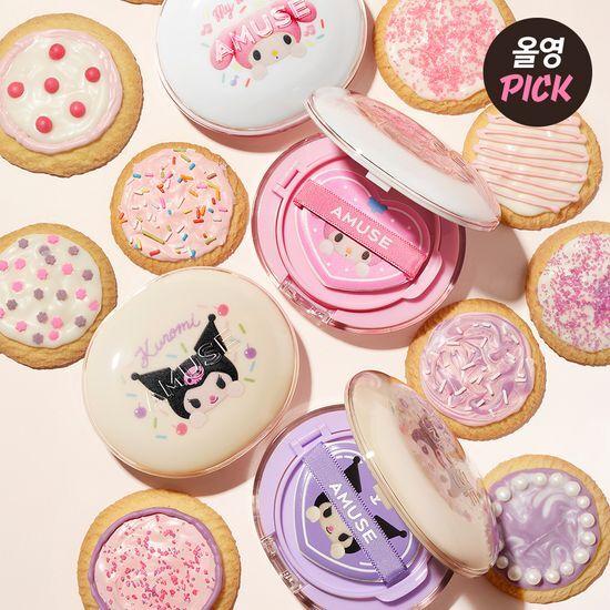 AMUSE Dew Jelly Master Cushion Limited Edition (+Kuromi Refill + Character Seal + Kuku Sticker)