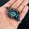 Aura Shell Pendant Gemstone Handmade Jewelry,  999 Copper Wire Wrapped Pendant, Gift For Wife Jewelry