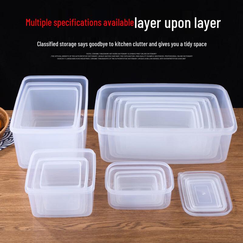 ZISIZ Rectangular Freezable Plastic Food Storage Container