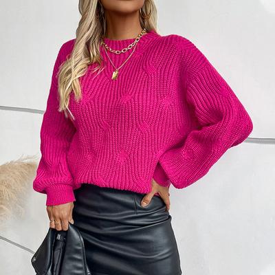 Women's Knitted Pullover Sweater New Autumn and Winter Loose Casual Long Sleeved Knitted Sweater Women's Sweater