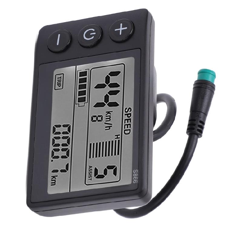 Scooters LCD Display Panel Water Resistant Scooters Dashboards Digital Speedometers for Long Distances Cycling Support
