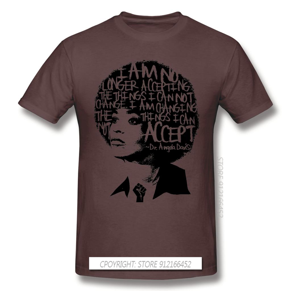 ANGELA DAVIS LO DIJO MEJOR Camisetas Negras de Manga Corta Novedad para Hombre Black Lives Matter Anonymous Ropa de George Floyd