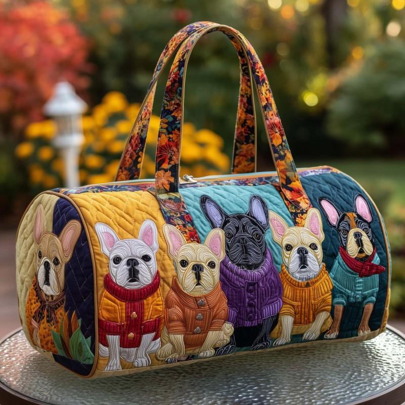 3D Dog Quilted Padded Travel Bag Fashion Print Yoga Tote Women
