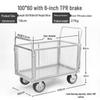 Compact Folding Hand Truck Storage Cart with Fence