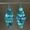 Blue Ocean Flower Shell Stud Earrings: Sweet, Girly, Vacation-Style Fashion Accessories