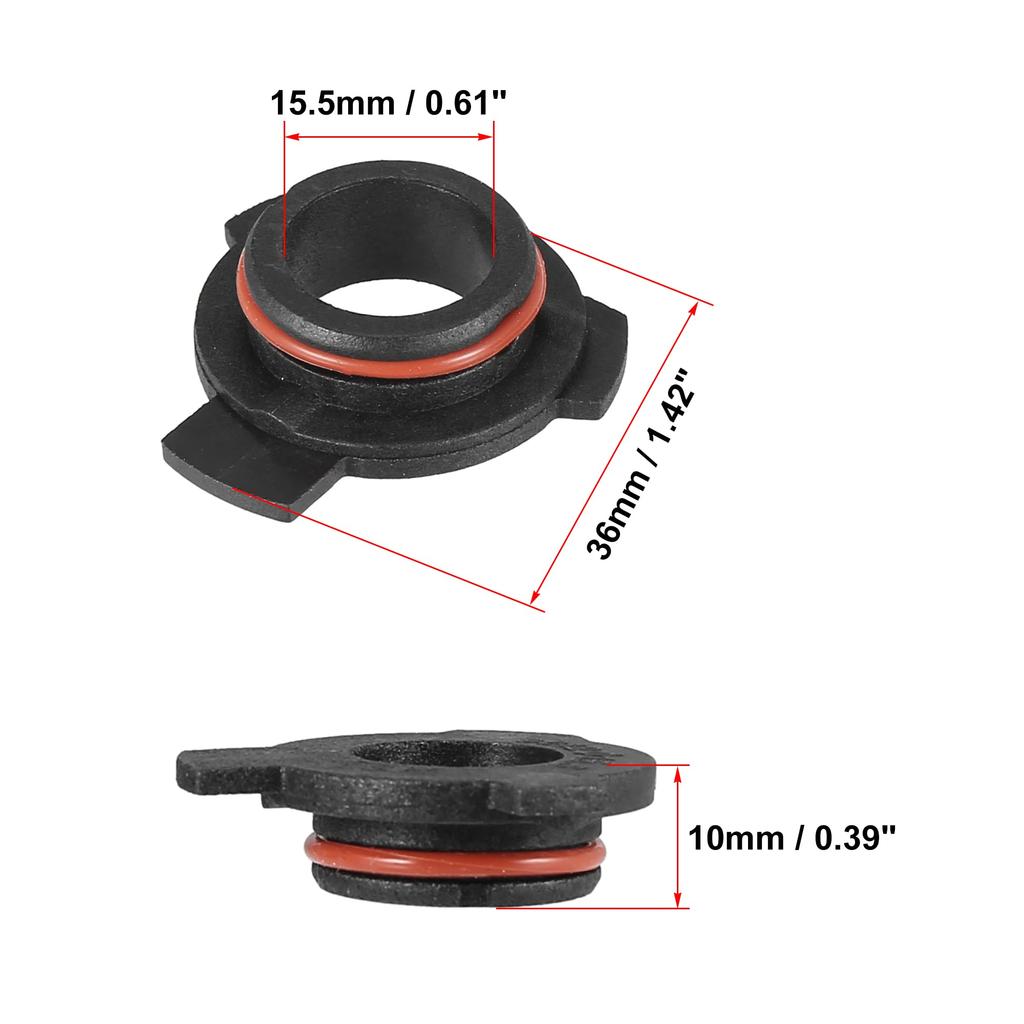 X AUTOHAUX 9012 HIR2 LED Headlight Adapter Base Bulb Socket Retainer Holder Universal Car Black 2pcs