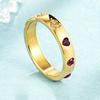 Korean Personality Ins Love Ring Niche Light Luxury Retro Zircon Ring Women's Jewelry Electroplating