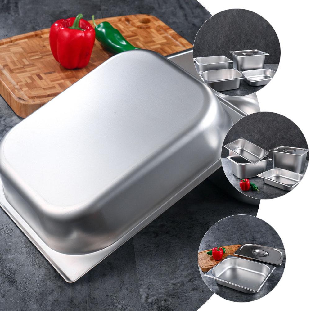 Edelstahl Food Tray Restaurantqualität Brotform Buffet Metallplatte Kantinenbecken Speiseteller Servierplatte Catering