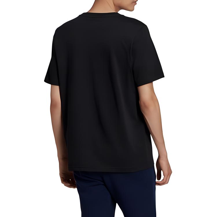 Adidas T Shirts Men's Black Crew Neck Moderate Straight Fit GN2148