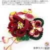 hair accessory set for furisode and ceremony crepe 2-piece coming-of-age kk-032 Tsumami-zaiku (burgundy)