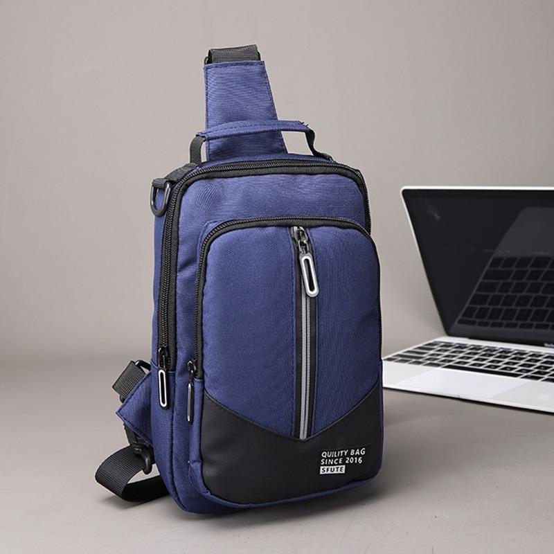 Breast bag men's new fashion casual Oxford cloth messenger bag outdoor multi-purpose shoulder messenger bag