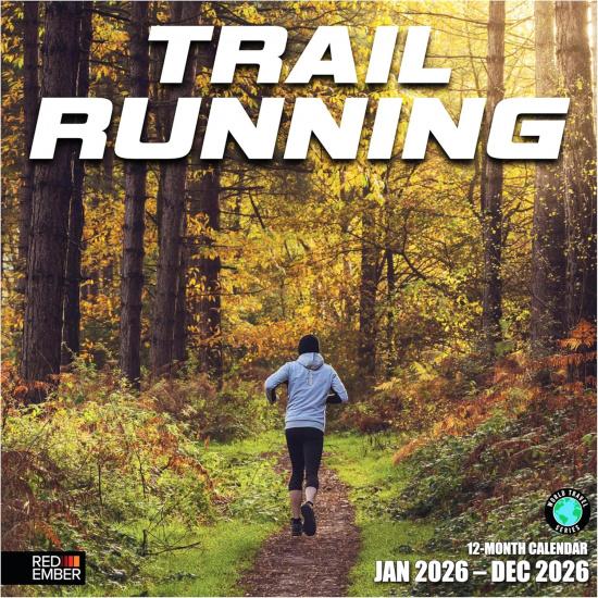 

Настенный календарь RED EMBER Trail Running 2026, 12 месяцев | 30,5 x 61 см в развернутом виде | Плотная и прочная бумага | Праздничный подарок | Спортивный календарь с природой 2026