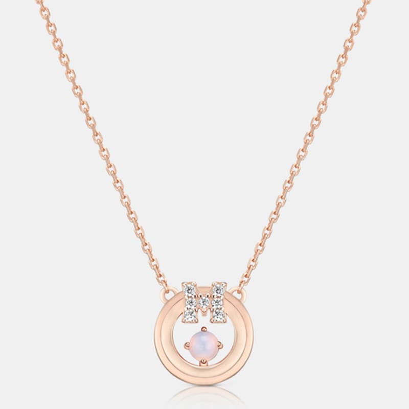 

METROCITY JEWELRY June Birthstone M Basic Sterling Silver Rose Necklace A233SN9156RPS 42cm