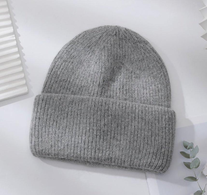 Winter Hat For Women Men Unisex Soft Thick Rabbit Fur Beanie Thermal Keep Warm Casual Baggy Cap Bonnet Snow Outdoor Cold Weather