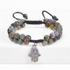 Women's Retro Fatima's Hand Evil Eye Bracelet with Crystal & Natural Stone