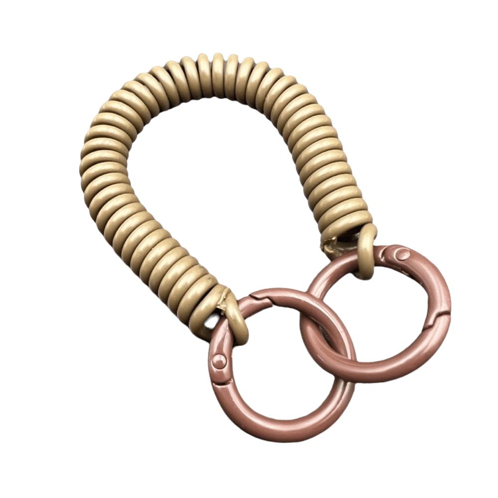 Colorful Retractable Keychain Spring Rope Anti-Lost Card Holder Strap Spiral Phone Lanyard Student