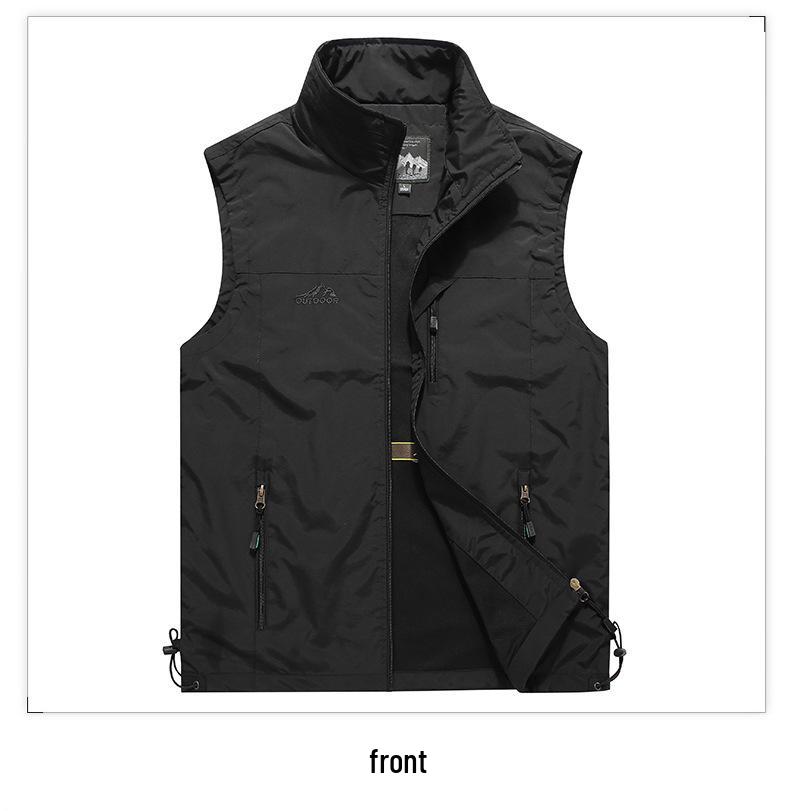 Men's Quick-Drying Stand Collar Outdoor Vest - Spring/Summer 2020 Fashion