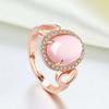 Lindon Classic Copper Alloy Zircon Ring Ladies Jewelry Wedding Promise Party Gift