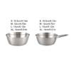 Metal Salad Bowls Restaurant Seasoning Bowl Food Container Noodles Bowl Condiment Container for Camping, Hiking, Picnic