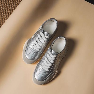 Silver Thick Bottom Inner Height Increase Ballet Women's New Fashion Versatile Leisure Sports