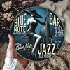Vintage Blue Note Jazzbar Aluminiumväggkonst, Retro Musikklubb Tennskylt, Lätt att Hänga Hållbar Heminredning